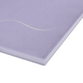 Planche À Découper Lavande Purple Script Moderne Fille Monogramme Nom (Coin)