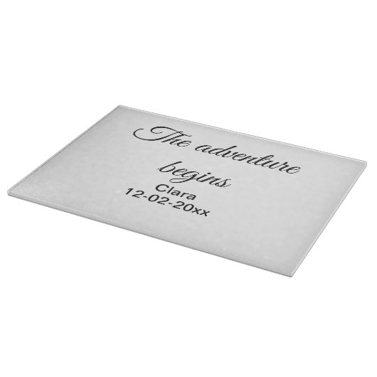 Planche À Découper L'aventure commence ajouter nom date année lieu (Coin)