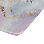 Planche à découper lavis de watercolor violet bleu (Coin)