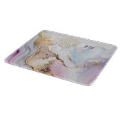 Planche à découper lavis de watercolor violet bleu (Coin)