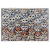 Planche À Découper Le chat fait face au Motif Hexagon (Devant)