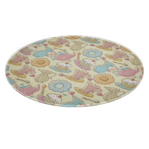 Planche À Découper Le dessin de main bombe des silhouettes