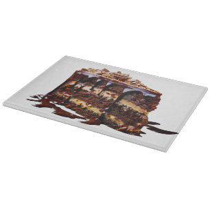 Planche À Découper Le gâteau au chocolat multi-couches indulgent de S