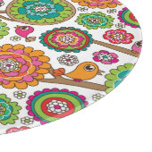 Planche À Découper le griffonnage fleurit le motif d'arrière - plan (Coin)