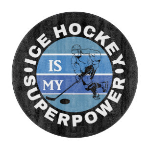 Planche À Découper Le hockey sur glace est ma superpuissance