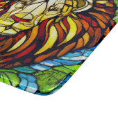 Planche À Découper Le lion en vitrail. Lumineux et audacieux. (Coin)