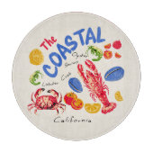 Planche À Découper Le Marché de Fruits de Mer Côtiers (Devant)