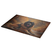 Planche À Découper Le Mastiff tibétain en automne les feuilles automn (Coin)