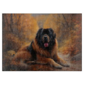 Planche À Découper Le Mastiff tibétain en automne les feuilles automn (Devant)