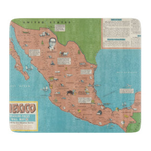 Planche À Découper Le Mexique - carte murale de Titre-Foyer