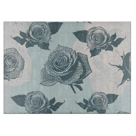 Planche À Découper Le motif floral avec s'est levé (Devant)