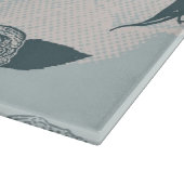 Planche À Découper Le motif floral avec s'est levé (Coin)