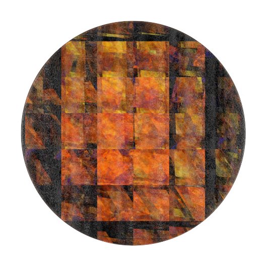 Planche À Découper Le Mur Cercle d'Art Abstrait (Devant)