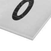 Planche À Découper Le nombre zéro (0) en noir (Coin)