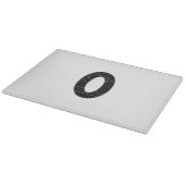 Planche À Découper Le nombre zéro (0) en noir (Coin)