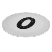 Planche À Découper Le nombre zéro (0) en noir (Coin)