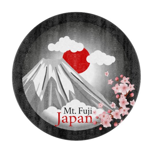 Planche À Découper Le paysage Abstrait du mont Fuji (Devant)