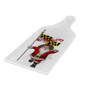 Planche À Découper Le Père Noël Avec L'Ensigne Du Maryland