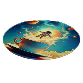 Planche À Découper Le rêve du café de l'astronaute (Coin)