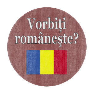 Planche À Découper Le Romanian Do You Speak ? Flag