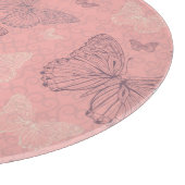 Planche À Découper Le rose de papillon (Coin)