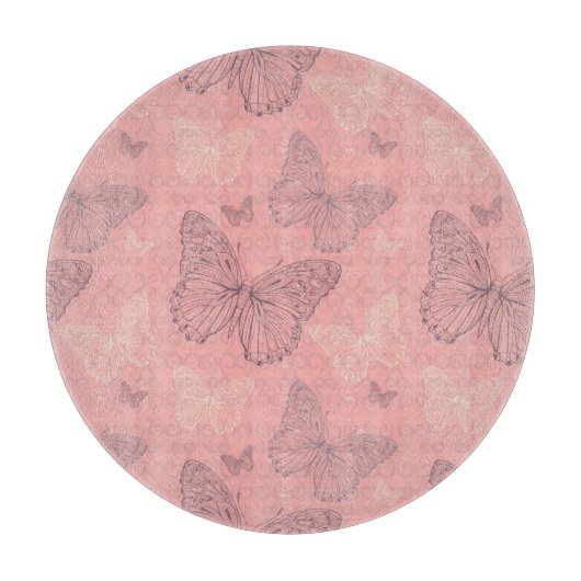 Planche À Découper Le rose de papillon (Devant)