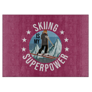 Planche À Découper Le Ski Est Ma Superpuissance