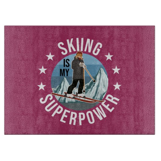 Planche À Découper Le Ski Est Ma Superpuissance (Devant)