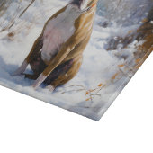Planche À Découper Le Staffordshire Américain Laisser Neige Noël (Coin)