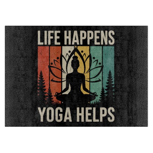 Planche À Découper Le Yoga Aide à Vivre (Devant)