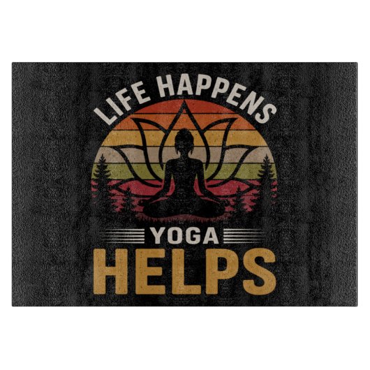 Planche À Découper Le Yoga Aide à Vivre (Devant)