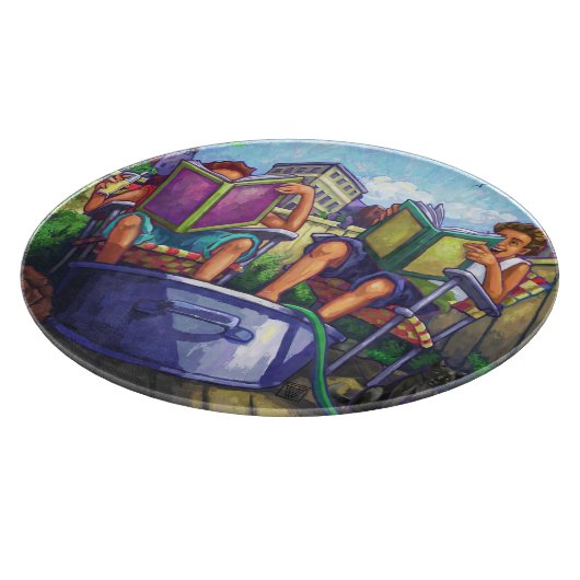 Planche À Découper Lecture en été (Coin)