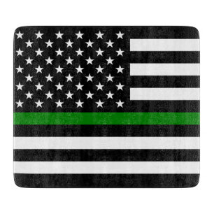 Planche À Découper Légère ligne verte : Anciens combattants patriotiq