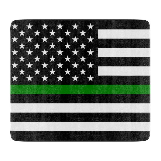 Planche À Découper Légère ligne verte : Anciens combattants patriotiq (Devant)