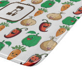 Planche À Découper Légumes souriants Monogrammé (Coin)