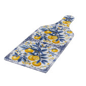 Planche À Découper 🍋 Lemon Azulejo avec éléments bleus (Coin)