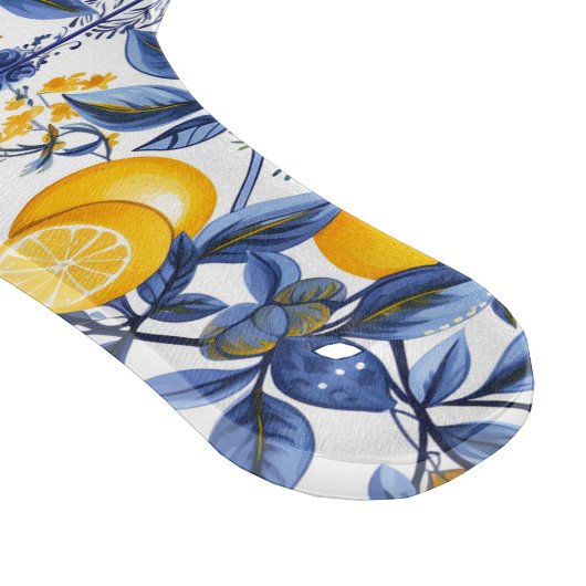 Planche À Découper 🍋 Lemon Azulejo avec éléments bleus (Coin)
