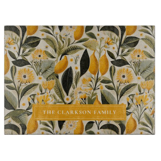 Planche À Découper Lemon Botanical Grove (Devant)