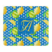 Planche À Découper Lemon Tree Ocean Blue MONOGRAM (Devant)
