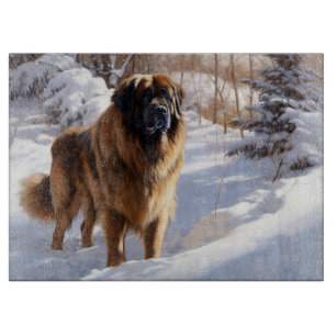 Planche À Découper Leonberger Noël sous la neige