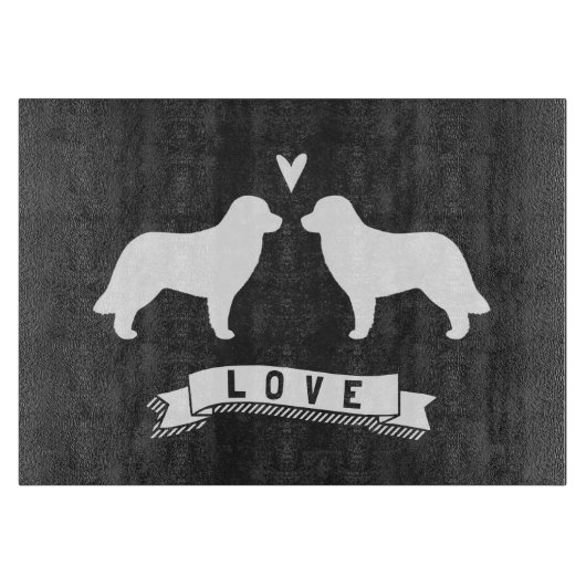 Planche À Découper Leonberger Silhouettes Amour (Devant)