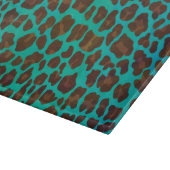 Planche À Découper Léopard Brown et Turquoise (Coin)