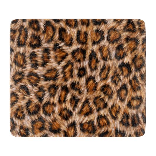 Planche À Découper Leopard Jaguar Chat fourrure Brown Motif-24609 (Devant)