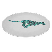 Planche À Découper Léopard noir et Turquoise (Coin)