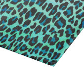Planche À Découper Léopard noir et Turquoise (Coin)