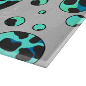 Planche À Découper Léopard noir et Turquoise (Coin)