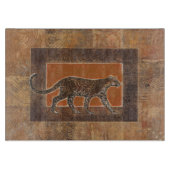 Planche À Découper Leopard sur Orange et Arrière - plan Brown (Devant)