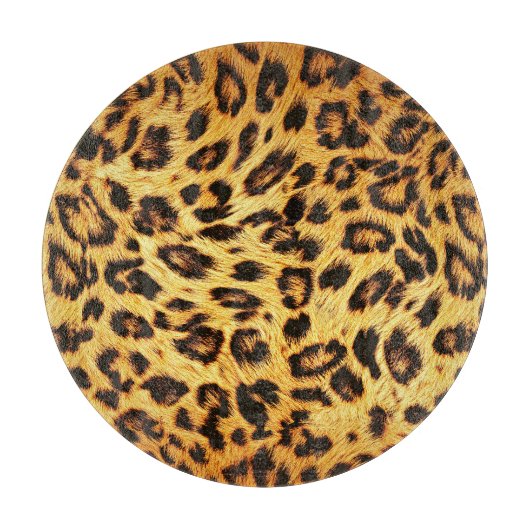 Planche À Découper Leopard tendance : Motif de design de peau. (Devant)
