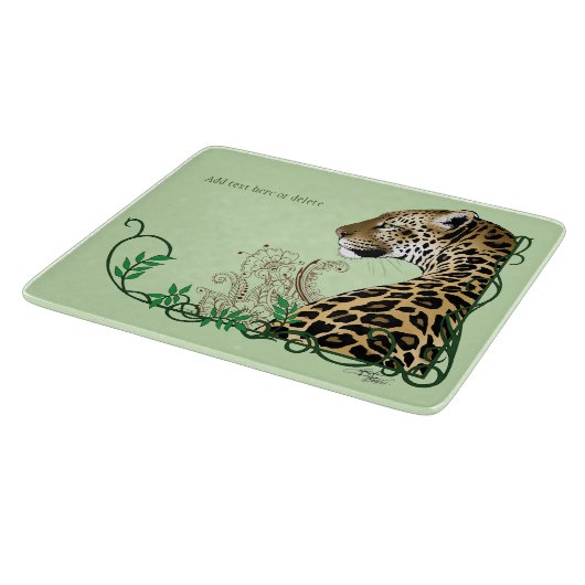 Planche À Découper Leopard Wild Cat Green Henna (Coin)