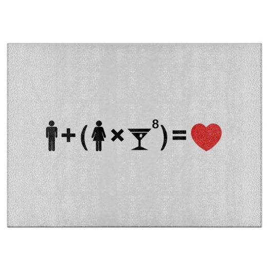 Planche À Découper L'équation d'amour pour les femmes (Devant)